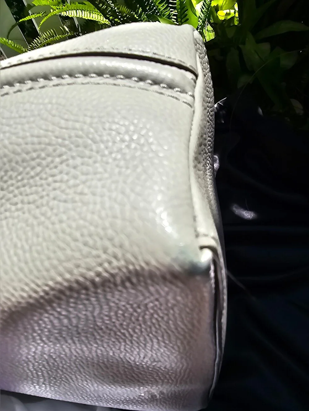 Kate Spade Leila Gray Pebbled Leather Bucket Hobo Bag Original Owner